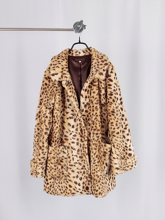 DIg DROP leopard fur jacket