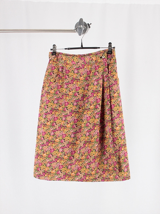 KENZO floral pattern wrap skirt (24.4 inch) - JAPAN MADE