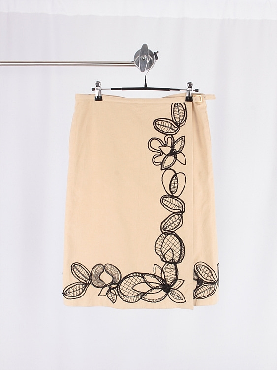 JUNKO SHIMADA wrap skirt (~30inch) - japan made