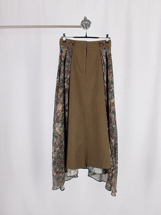 MURUA 2 fabrics long skirt (25.9 inch)