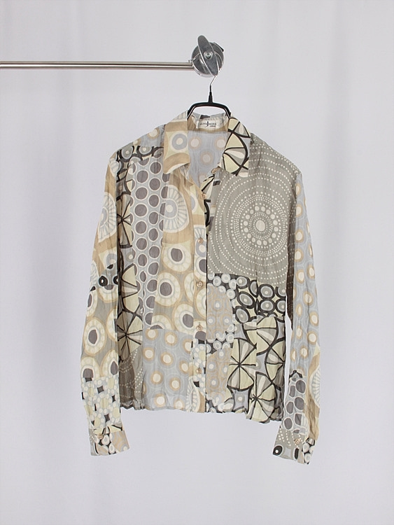 JANE MORE pattern fabric blouse - japan made