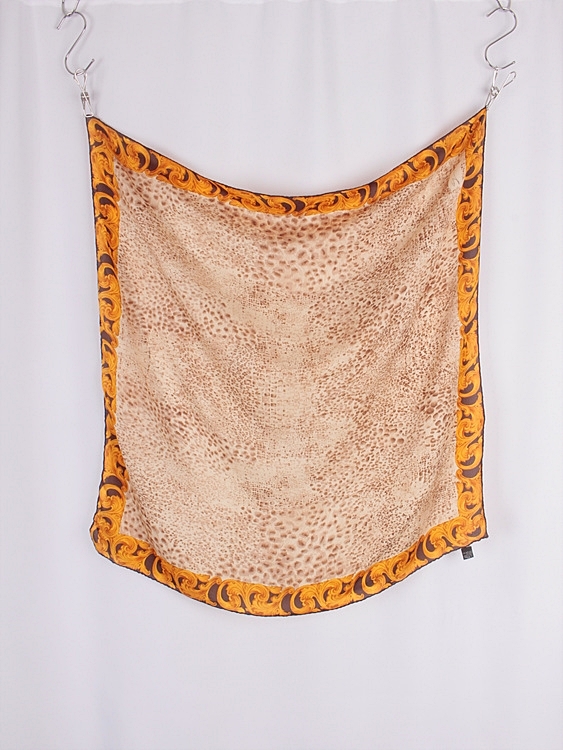 vtg leopard silk scarf - ITALY MADE