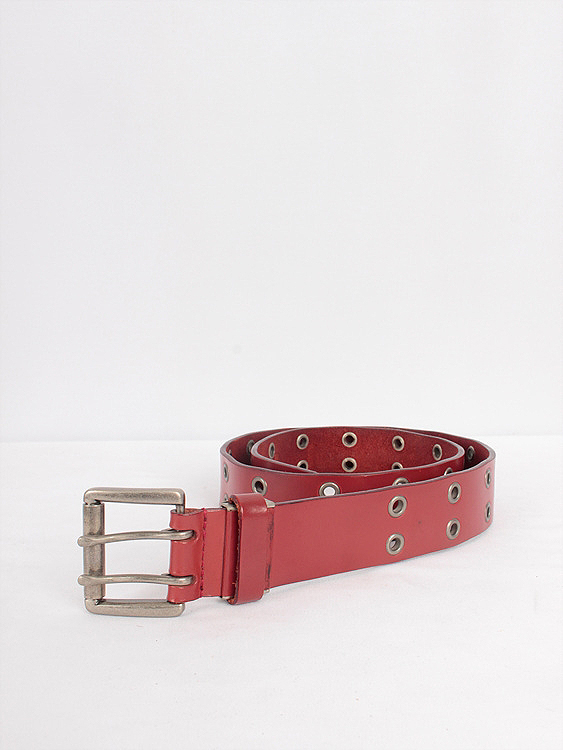 EDWIN red leather belt
